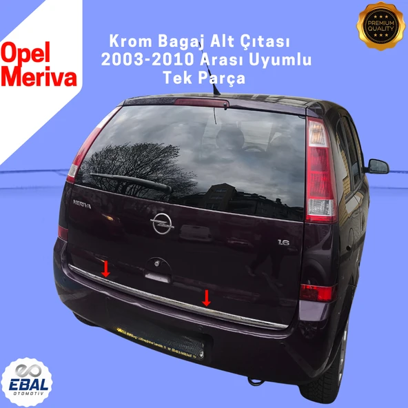 Opel Meriva Krom Bagaj Alt Çıtası 2003-2010 Arası Paslanmaz Çelik - Resim 5