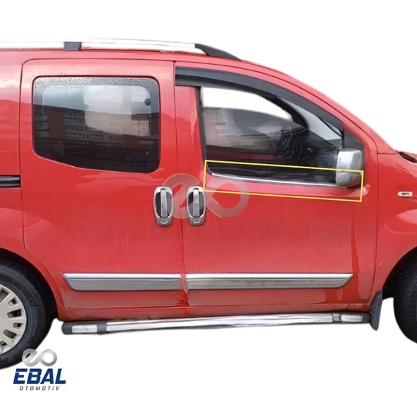 Citroen Nemo Krom Cam Çıtası 2 Parça 2008 Üzeri Paslanmaz Çelik - 3