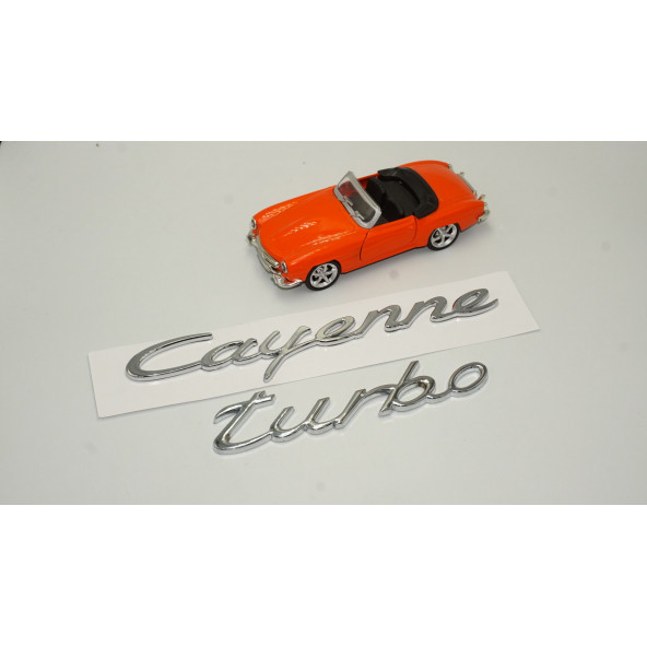 Porsche Cayenne Turbo Bagaj 3M 3D ABS Yazı Logo Amblem Seti - Resim 2