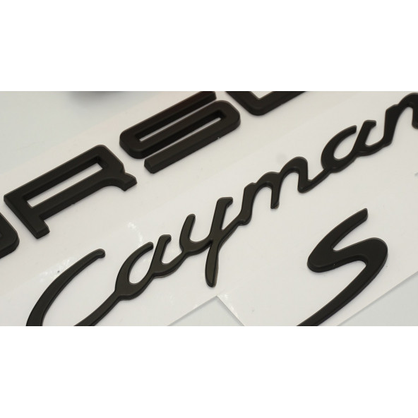 Porsche Cayman S Bagaj 3M 3D ABS Yazı Logo Amblem Seti - 3