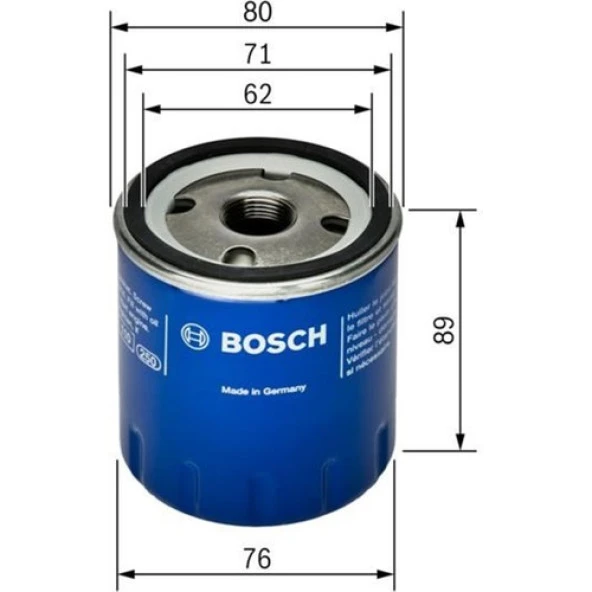 Bosch Yağ Filtresi Jumpy-Jumper-Ducato-Boxer 2.5td-2.5d 0986TF0221 0451103261 ürün görseli 1