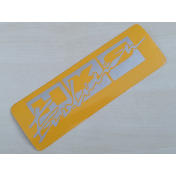 HKS STİCKER Sarı 19,5x6,5cm HKS ARMASI - HKS LOGOSU - HKS ETİKETİ - HKS ÇIKARTMASI