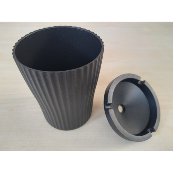 KOKUSUZ KÜLLÜK TIRTIKLI SİYAH 7,5cm (ARAÇ EV OFİS) PRATİK KÜLLÜK, KÜL TABLASI - 3
