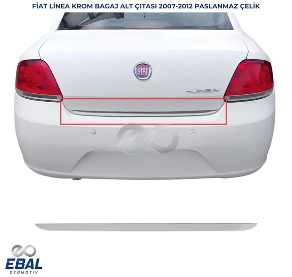 Fiat Linea Krom Bagaj Alt Çıtası 2007-2012 Arası P. Çelik