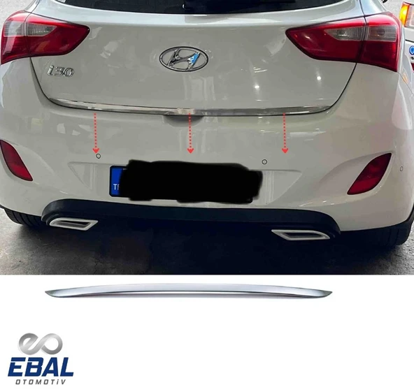 Hyundai i30 Krom Bagaj Alt Çıtası 2011-2017 Model Arası Uyumlu P.Çelik ürün görseli 1