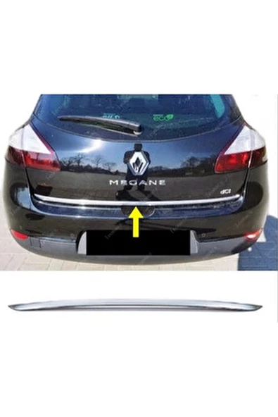 Renault Megane 3 Krom Bagaj Alt Çıtası 2010-2016 P. Çelik (HB) ürün görseli