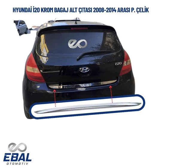 Hyundai i20 Krom Bagaj Alt Çıtası 2008-2014 Arası P. Çelik ürün görseli