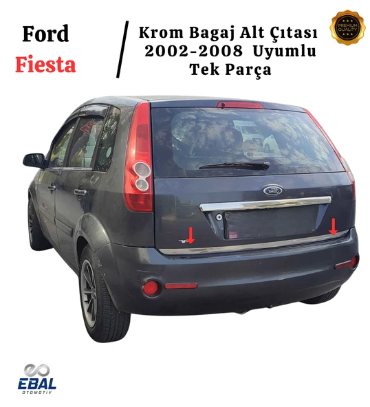Ford Fiesta Krom Bagaj Alt Çıtası 2002-2008 Arası Paslanmaz Çelik - Resim 4