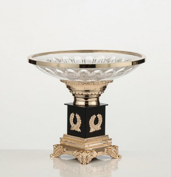 Vitale Gold Ayaklı Dekoratif Kase 24x24x32 cm AK.JD0004