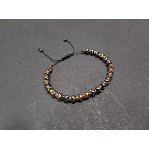 Yılan Hematit Taş Bileklik - 2