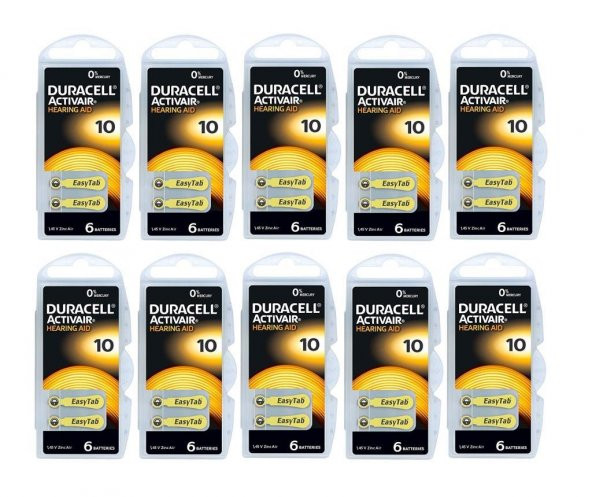 Duracell Activair 10 Numara PR70 İşitme Cihazı Pili 6lı 10 Paket