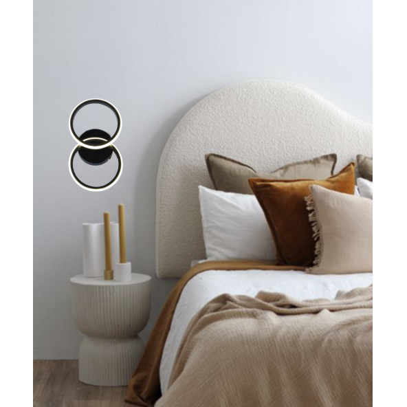 TT Aydınlatma TT4003-2-SY  Mat Siyah 2 li Led Aplik - Resim 3