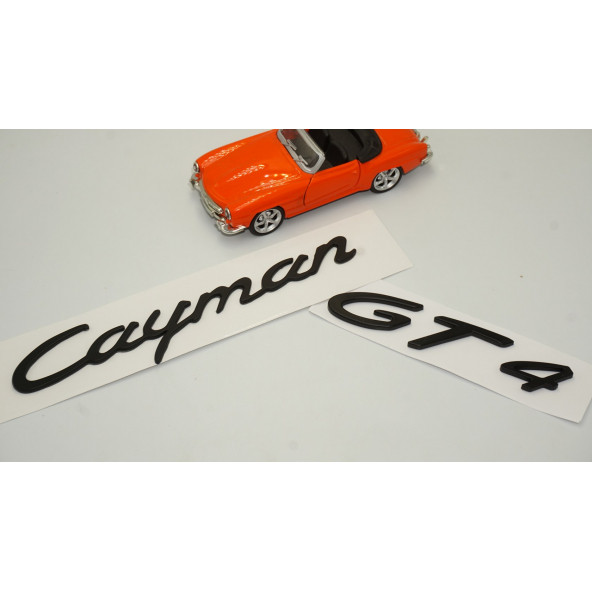 Porsche Cayman GT4 Bagaj 3M 3D ABS Yazı Logo Amblem Seti - 2