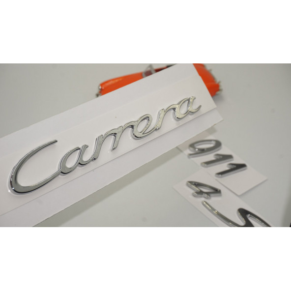 Porsche 911 Carrera 4S Bagaj 3M 3D ABS Yazı Logo Amblem Seti ürün görseli