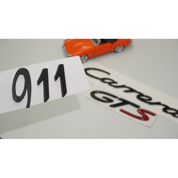 Porsche 911 Carrera GTS Bagaj 3M 3D ABS Yazı Logo Amblem Seti