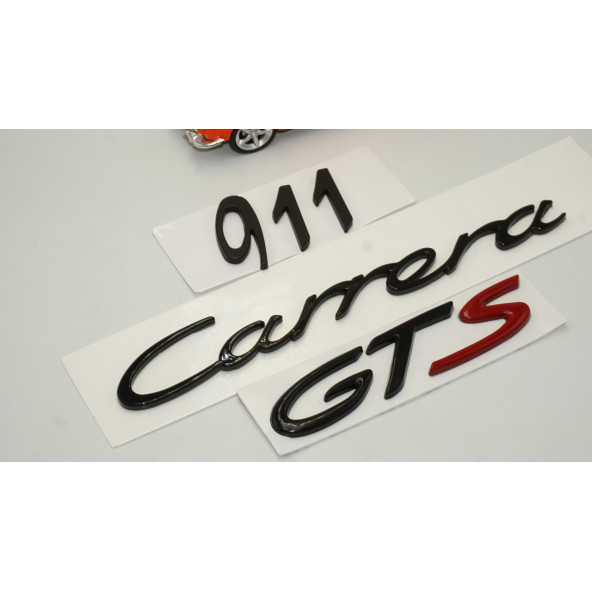 Porsche 911 Carrera GTS Bagaj 3M 3D ABS Yazı Logo Amblem Seti - 3