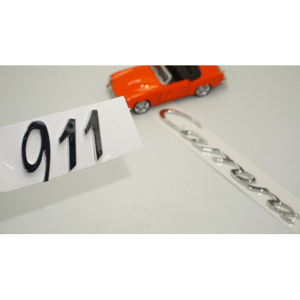 Porsche 911 Carrera Bagaj 3M 3D ABS Yazı Logo Amblem Seti