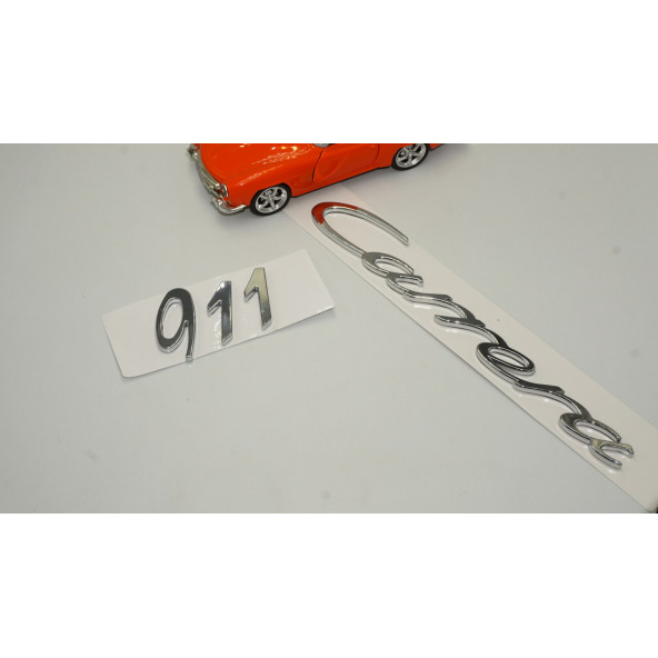 Porsche 911 Carrera Bagaj 3M 3D ABS Yazı Logo Amblem Seti - 2