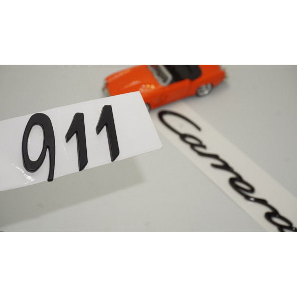 Porsche 911 Carrera Bagaj 3M 3D ABS Yazı Logo Amblem Seti