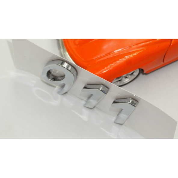 Porsche 911 Bagaj 3M 3D ABS Yazı Logo Amblem - 4