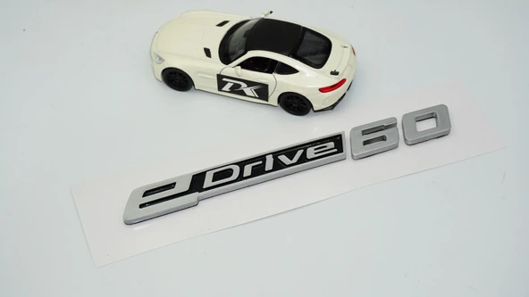 DK Tuning eDrive 60 Bagaj Gri Siyah Yeni Nesil Yazı Logo Bmw İle Uyumlu - Resim 3
