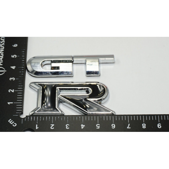 Nissan GTR Bagaj 3M 3D Krom Metal Logo Amblem - 5