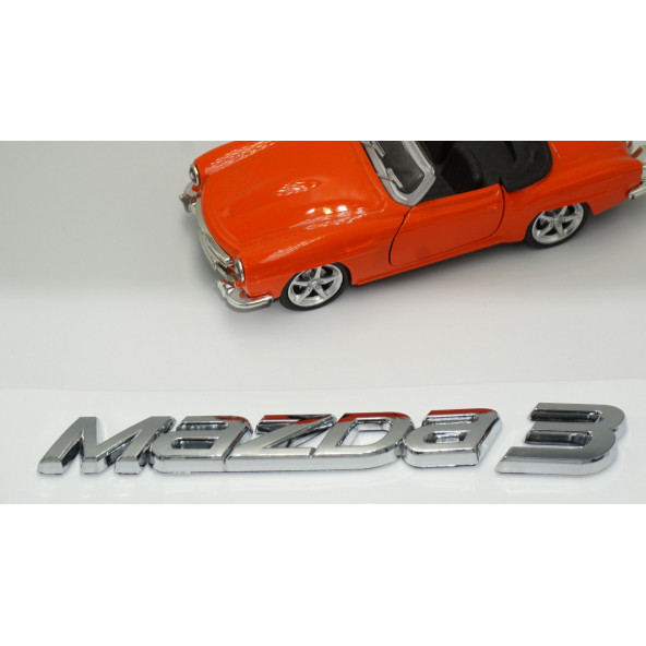 Mazda 3 Yeni Nesil Krom ABS 3M Bagaj Yazı Logo - 3