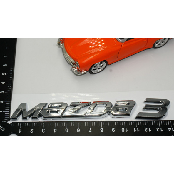 Mazda 3 Yeni Nesil Krom ABS 3M Bagaj Yazı Logo - 5