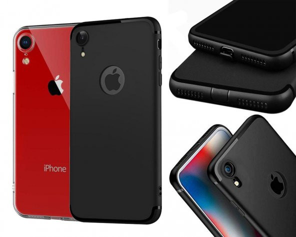 Apple iPhone XR Kılıf Şarj Tıpalı Silikon Kılıf Kamera Korumalı