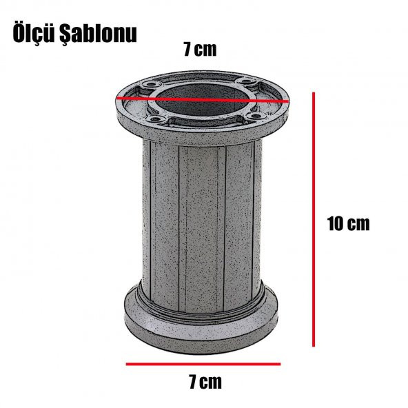 Mobilya Koltuk Kanepe Tezgah Ünite Ayağı Ayarlı Beyaz Baza Ayak 10 cm - 4