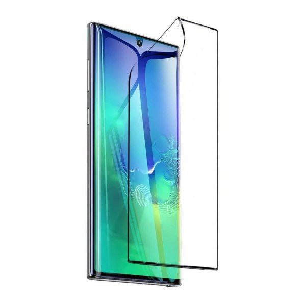 Samsung Galaxy Note 10 Plus Polymer Nano Esnek Ekran Koruyucu Tam Kaplar