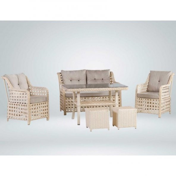 Prado Hawai Rattan Bahçe Balkon Oturma Takımı KG5103