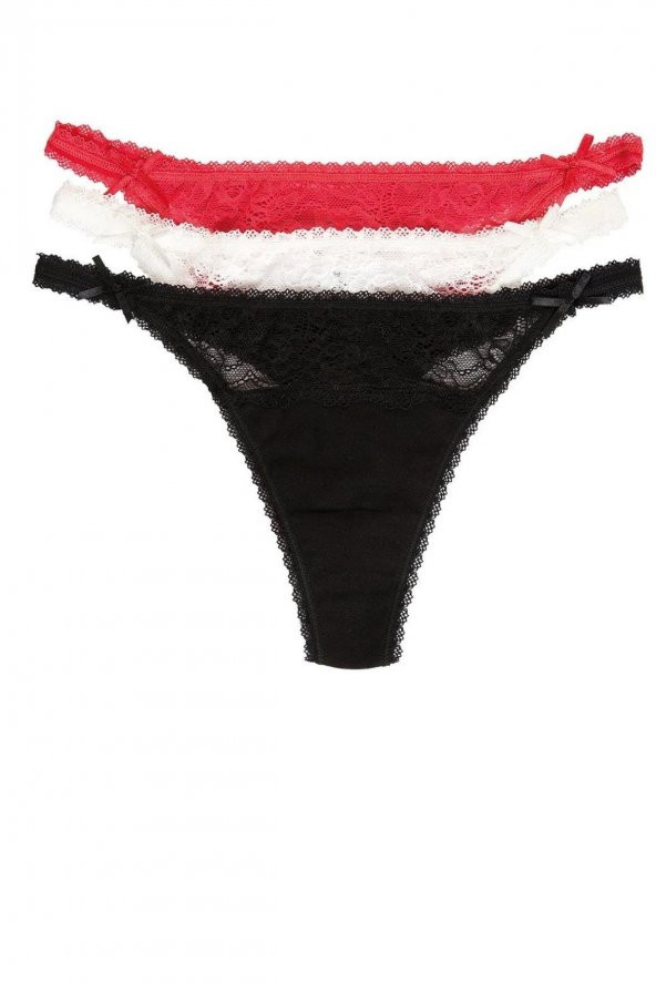 Pierre Cardin 2334 Dantelli 3lü Slip Eko Paket - 2