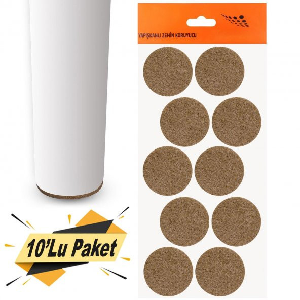 Masa Sandalye  Zemin Koruyucu Keçe Yapışkanlı 45 mm (10Lu PAKET)