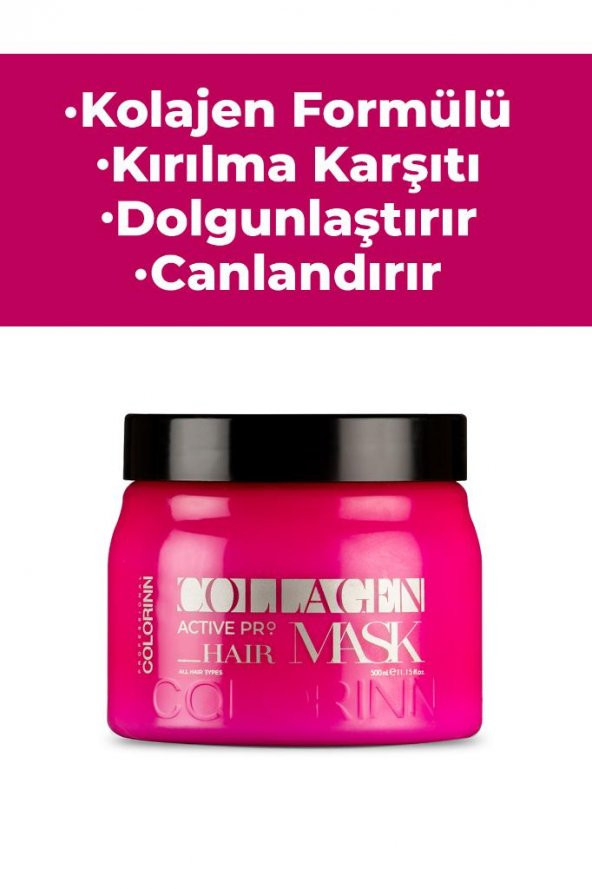 Colorinn Collagen Active Pro Saç Maskesi- 500 ml - 2