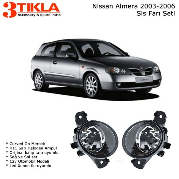 Nissan Almera 2003-2006 Sis Farı Set  Oem:  8200002469-70