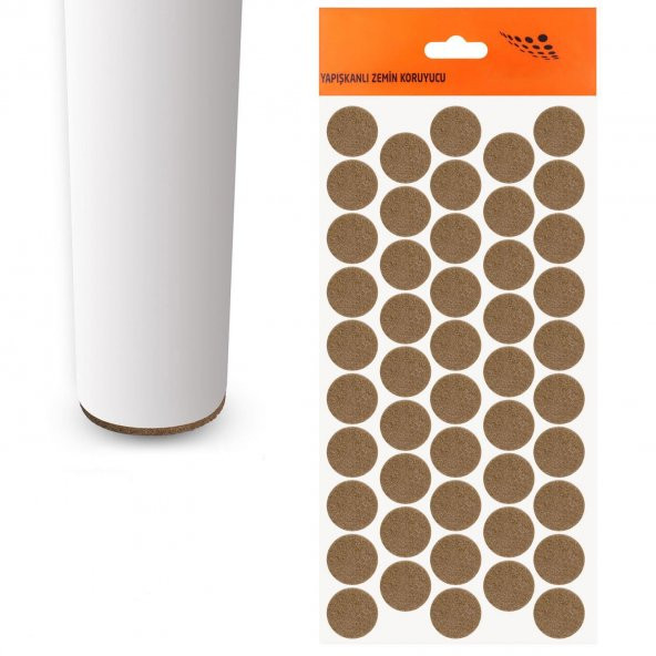 Masa Sandalye Parke Zemin Koruyucu Keçe Yapışkanlı 20 mm (48Li PAKET)