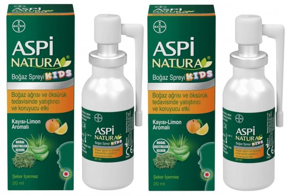 Aspinatura Kids Kayısı & Limon Boğaz Spreyi 20 ml 2 Adet