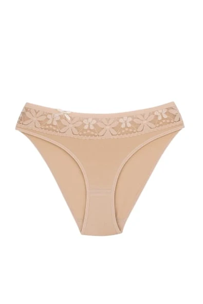 Ceylanoğlu Kadın Likralı Beli Dantelli Bikini Külot C-131 (4 Paket) - 5