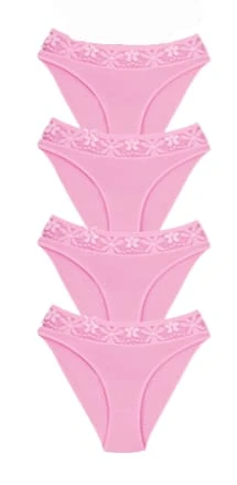 Ceylanoğlu Kadın Likralı Beli Dantelli Bikini Külot C-131 (4 Paket) - 2