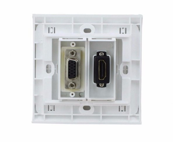 Sıva Altı HDMI+VGA Dişi - Dişi Duvar Prizi - 2