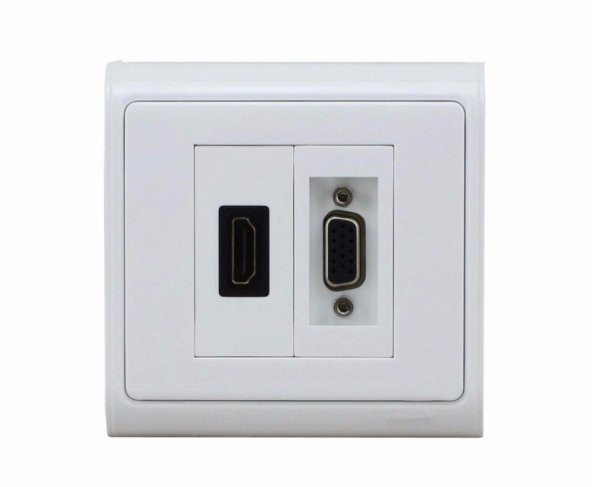 Sıva Altı HDMI+VGA Dişi - Dişi Duvar Prizi - 4