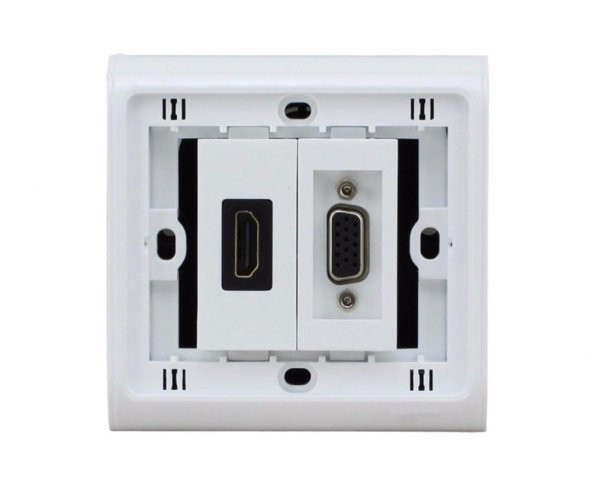 Sıva Altı HDMI+VGA Dişi - Dişi Duvar Prizi - 5