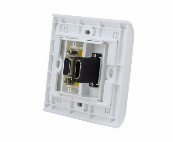 Sıva Altı HDMI+VGA Dişi - Dişi Duvar Prizi - 6