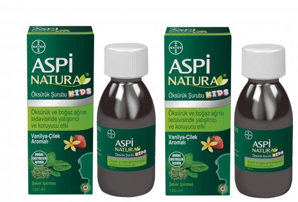 Aspinatura Kids Öksürük Şurubu Vanilya & Çilek 120 ml 2 Adet
