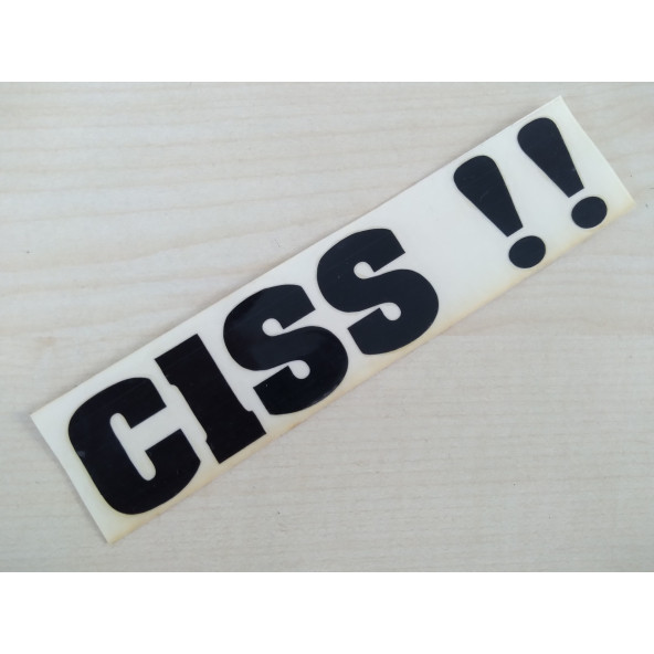 CISS STİCKER SİYAH 13x3cm, CISS YAZISI, CISS ETİKETİ, CISS ÇIKARTMASI