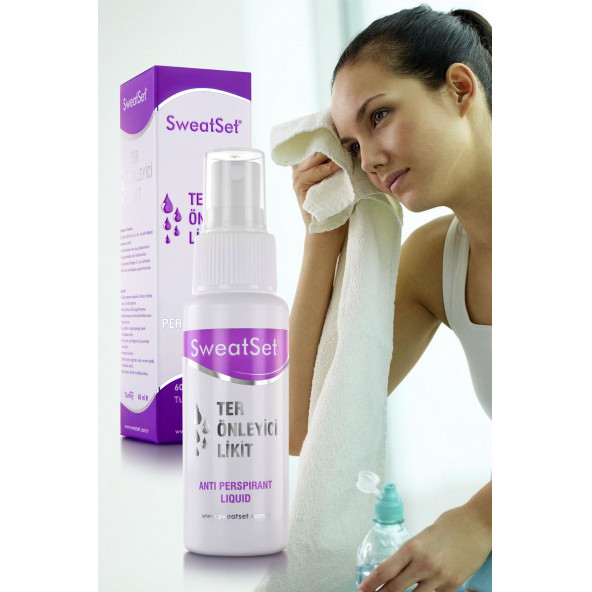 SWEATSET TER ÖNLEYİCİ LİKİT 60ML YÜZ, EL, AYAK, KOLTUK ALTI TERLEMEYİ ÖNLEYİCİ SPREY - 2