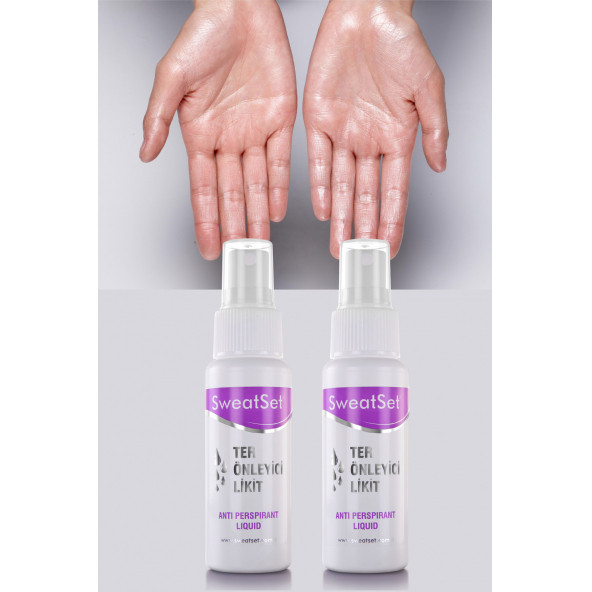 SWEATSET TER ÖNLEYİCİ LİKİT 2x60ML, 2 ADET, YÜZ, EL, AYAK, KOLTUK ALTI TERLEMEYİ ÖNLEYİCİ SPREY - 2