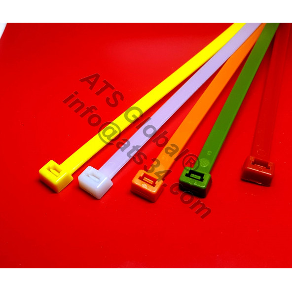 3,6X250 Sarı Plastik Cırt Kelepçe Kablo Bağı 200 Adet - 2