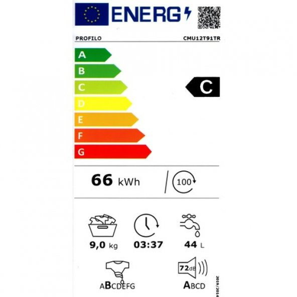 Profilo CMU12T91TR 9 kg 1200 Devir Çamaşır Makinesi - 5